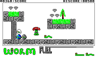 Worm atari screenshot